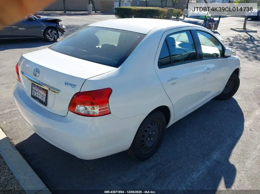 JTDBT4K39CL014738 2012 Toyota Yaris
