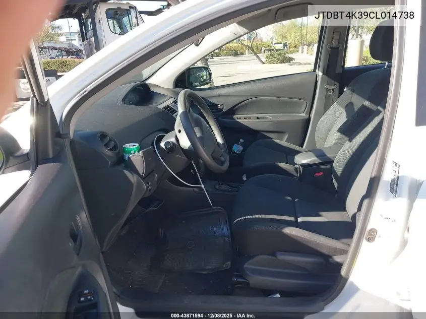 JTDBT4K39CL014738 2012 Toyota Yaris