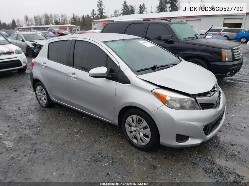JTDKTUD36CD527792 2012 Toyota Yaris Le