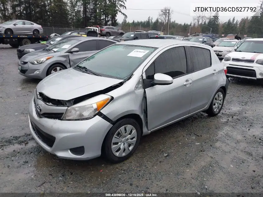 JTDKTUD36CD527792 2012 Toyota Yaris Le