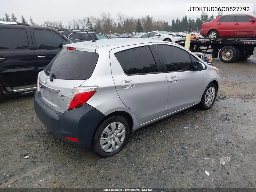 JTDKTUD36CD527792 2012 Toyota Yaris Le