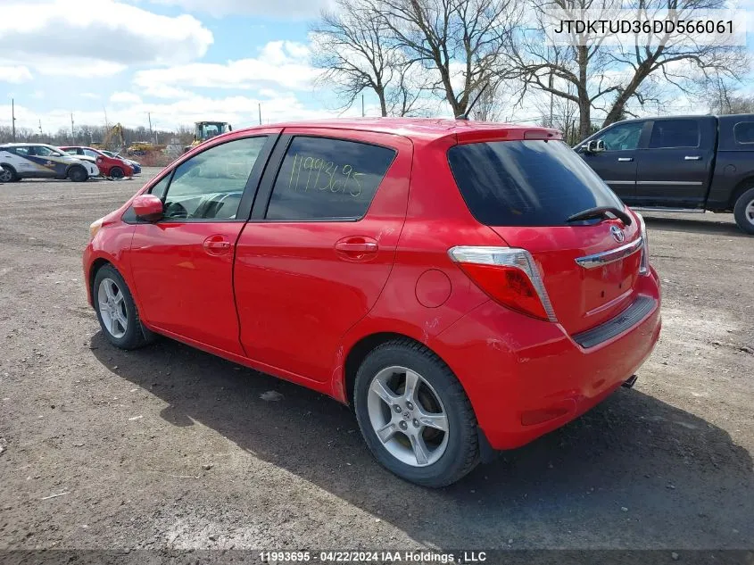 JTDKTUD36DD566061 2013 Toyota Yaris Le