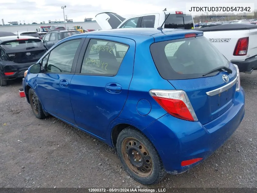 JTDKTUD37DD547342 2013 Toyota Yaris Le