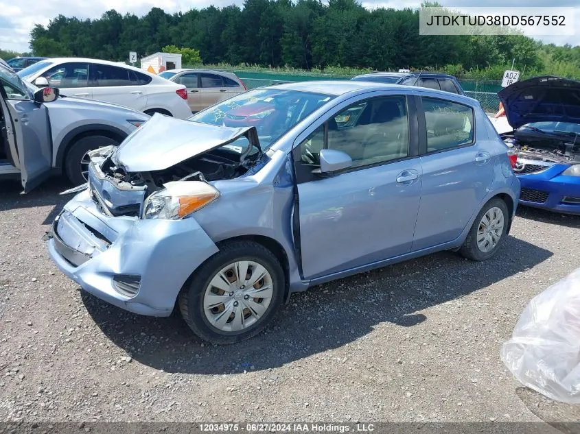 JTDKTUD38DD567552 2013 Toyota Yaris Le