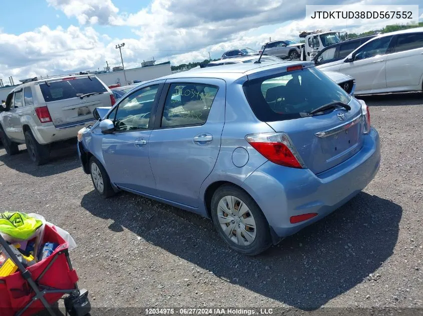 JTDKTUD38DD567552 2013 Toyota Yaris Le