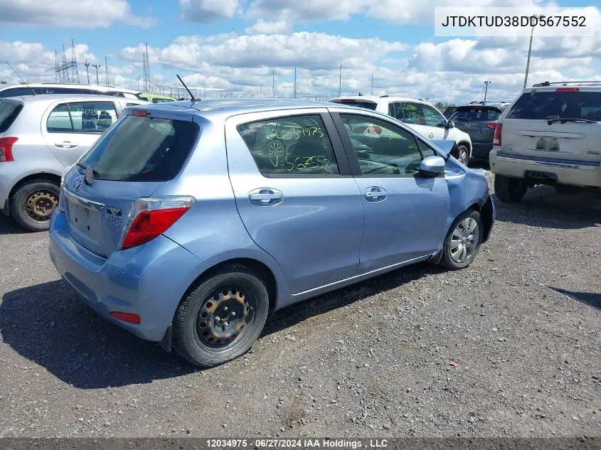 JTDKTUD38DD567552 2013 Toyota Yaris Le