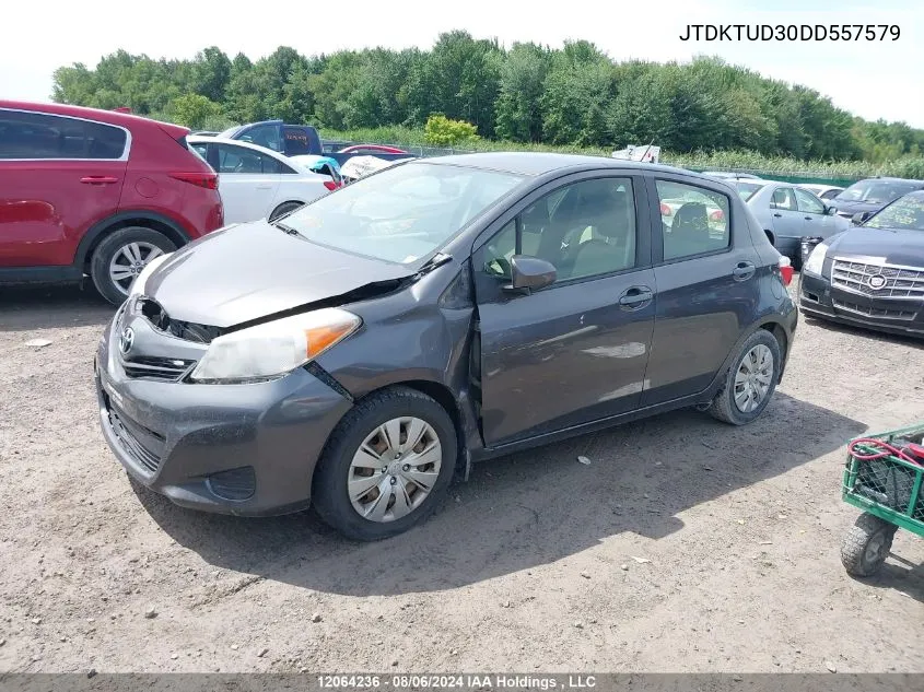 2013 Toyota Yaris VIN: JTDKTUD30DD557579 Lot: 12064236