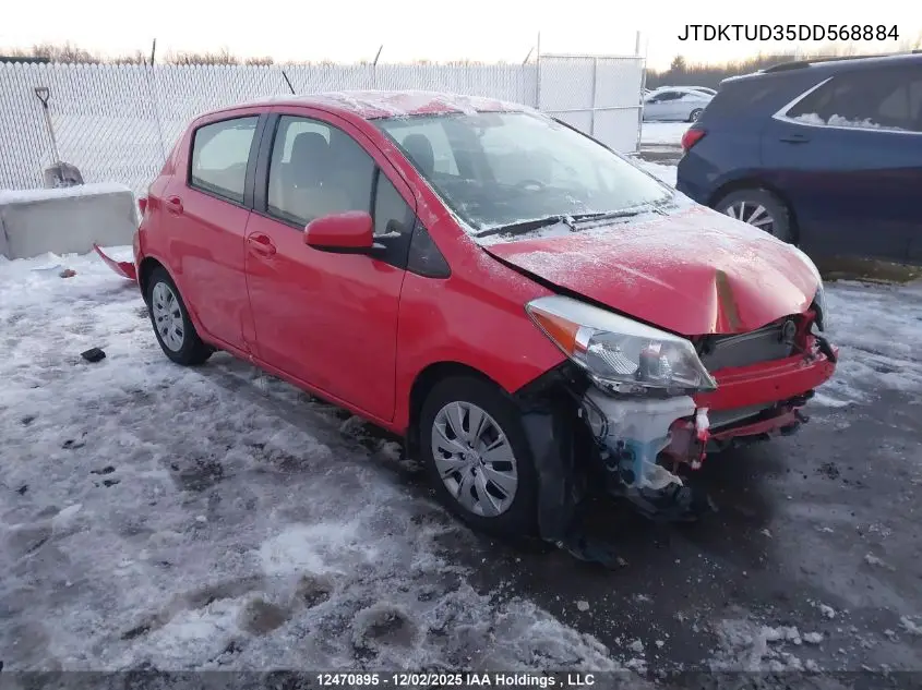 JTDKTUD35DD568884 2013 Toyota Yaris Le