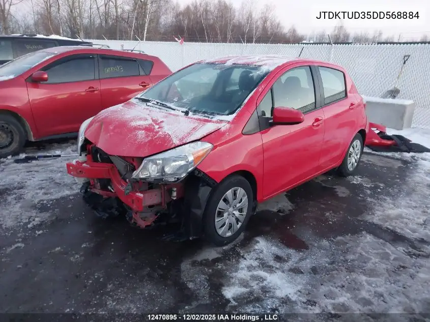 JTDKTUD35DD568884 2013 Toyota Yaris Le