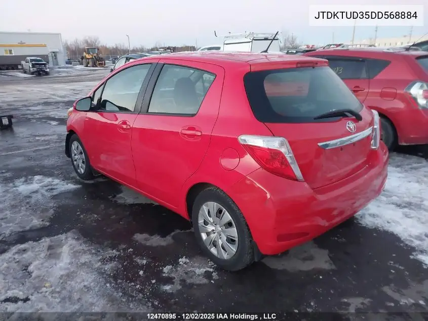 JTDKTUD35DD568884 2013 Toyota Yaris Le