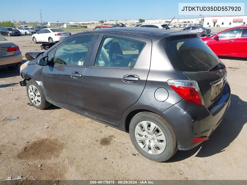 2013 Toyota Yaris Le VIN: JTDKTUD35DD557920 Lot: 40179075