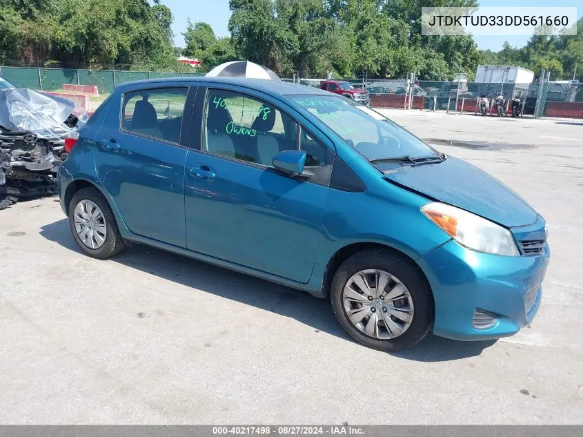 2013 Toyota Yaris Le VIN: JTDKTUD33DD561660 Lot: 40217498