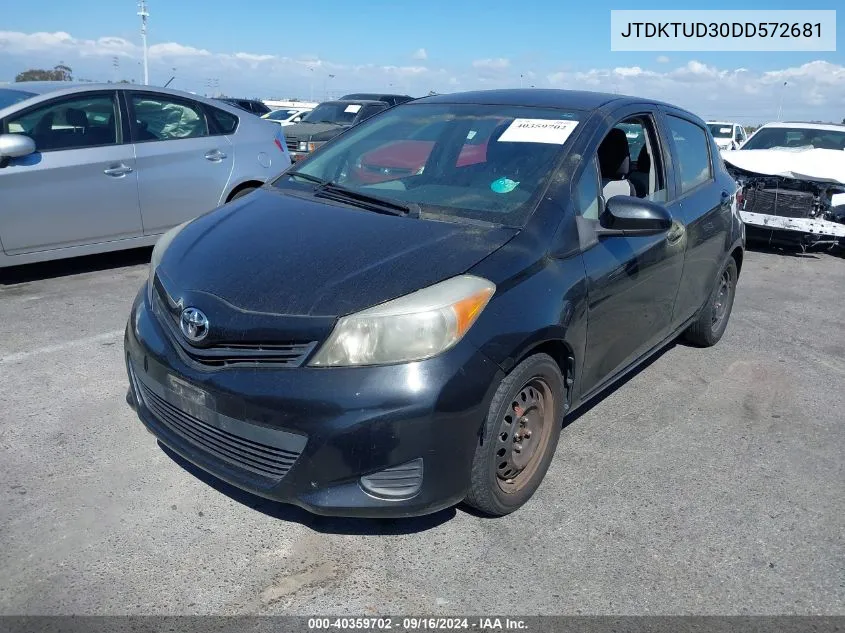 2013 Toyota Yaris L VIN: JTDKTUD30DD572681 Lot: 40359702