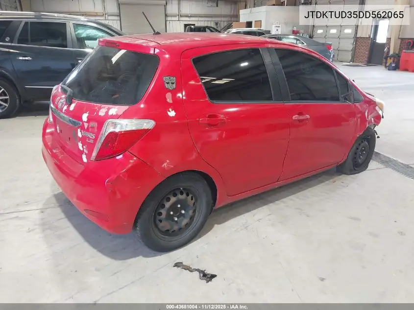 JTDKTUD35DD562065 2013 Toyota Yaris Le