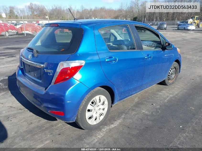 JTDKTUD32DD563433 2013 Toyota Yaris Le