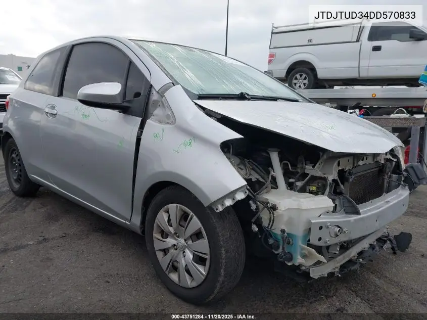 JTDJTUD34DD570833 2013 Toyota Yaris L