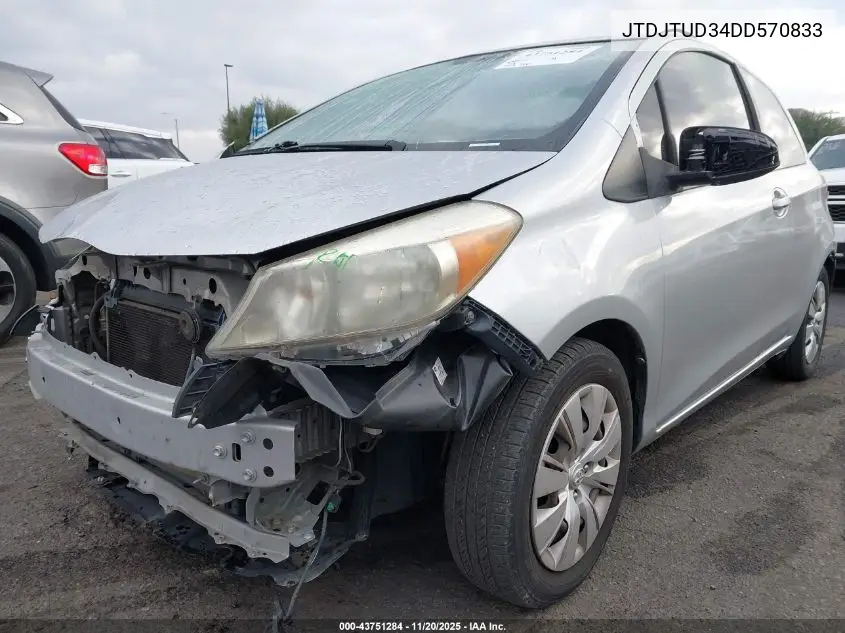 JTDJTUD34DD570833 2013 Toyota Yaris L