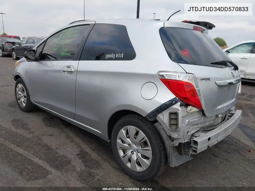 JTDJTUD34DD570833 2013 Toyota Yaris L