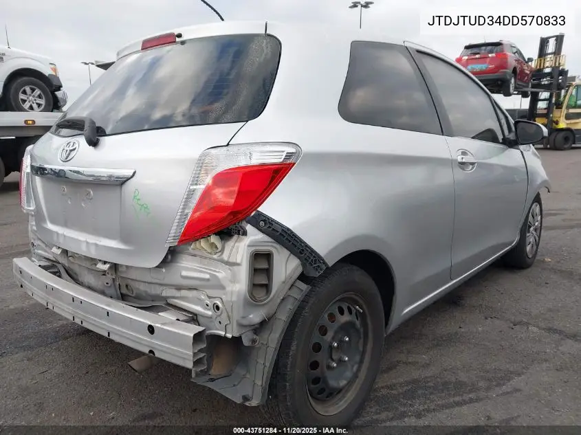 JTDJTUD34DD570833 2013 Toyota Yaris L