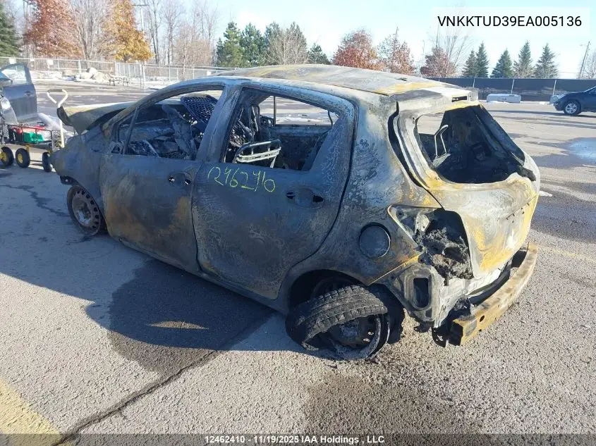 VNKKTUD39EA005136 2014 Toyota Yaris
