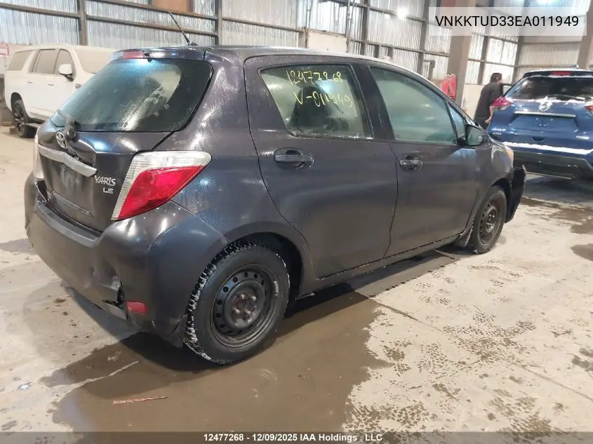 VNKKTUD33EA011949 2014 Toyota Yaris Le