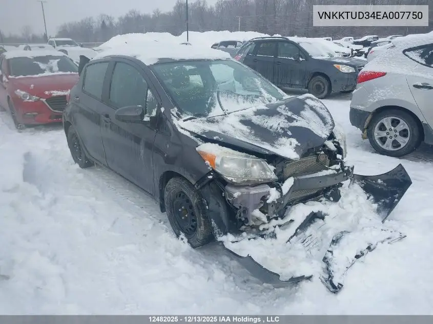 VNKKTUD34EA007750 2014 Toyota Yaris Le
