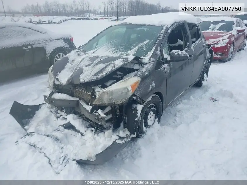 VNKKTUD34EA007750 2014 Toyota Yaris Le