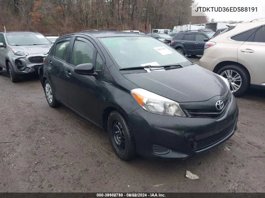 2014 Toyota Yaris Le (Tmc/Cbu Plant) VIN: JTDKTUD36ED588191 Lot: 39102710