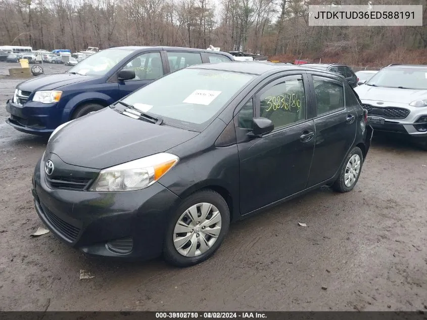 2014 Toyota Yaris Le (Tmc/Cbu Plant) VIN: JTDKTUD36ED588191 Lot: 39102710