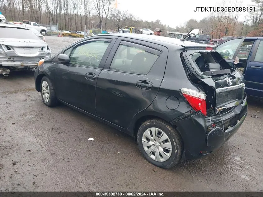 2014 Toyota Yaris Le (Tmc/Cbu Plant) VIN: JTDKTUD36ED588191 Lot: 39102710