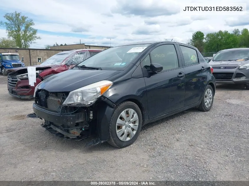 2014 Toyota Yaris Le (Tmc/Cbu Plant) VIN: JTDKTUD31ED583562 Lot: 39382378