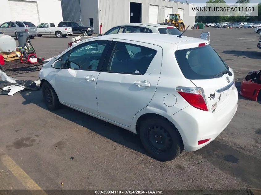 2014 Toyota Yaris L (Tmmf Plant) VIN: VNKKTUD36EA011461 Lot: 39934110