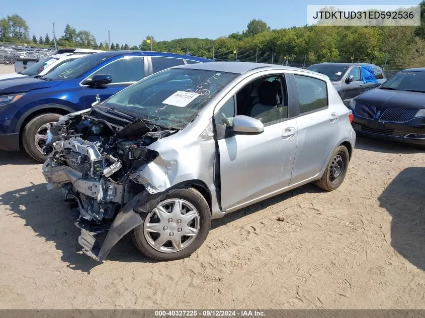 2014 Toyota Yaris VIN: JTDKTUD31ED592536 Lot: 40327225