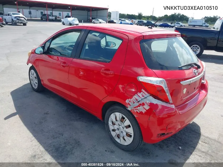 VNKKTUD3XEA010510 2014 Toyota Yaris L (Tmmf Plant)