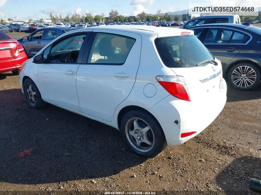 JTDKTUD35ED574668 2014 Toyota Yaris Le (Tmc/Cbu Plant)