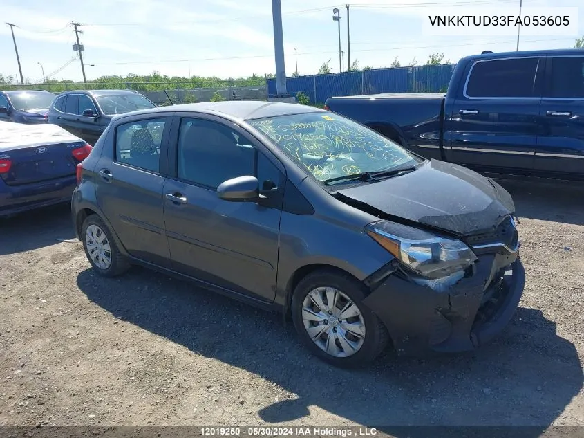 VNKKTUD33FA053605 2015 Toyota Yaris