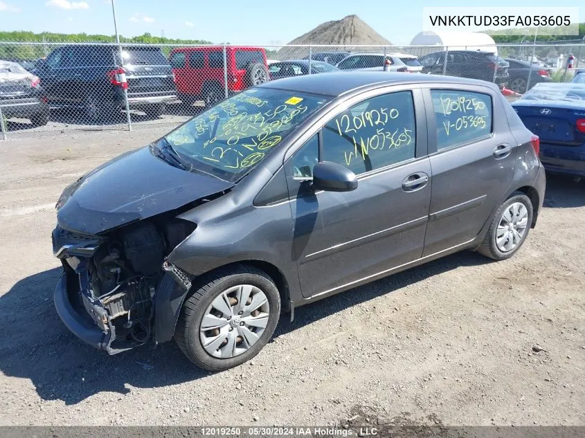 VNKKTUD33FA053605 2015 Toyota Yaris