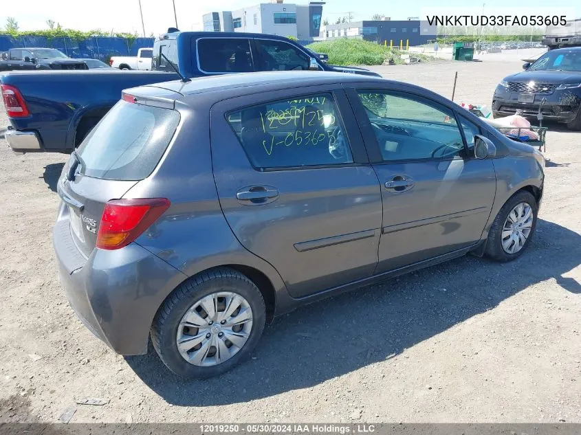 VNKKTUD33FA053605 2015 Toyota Yaris