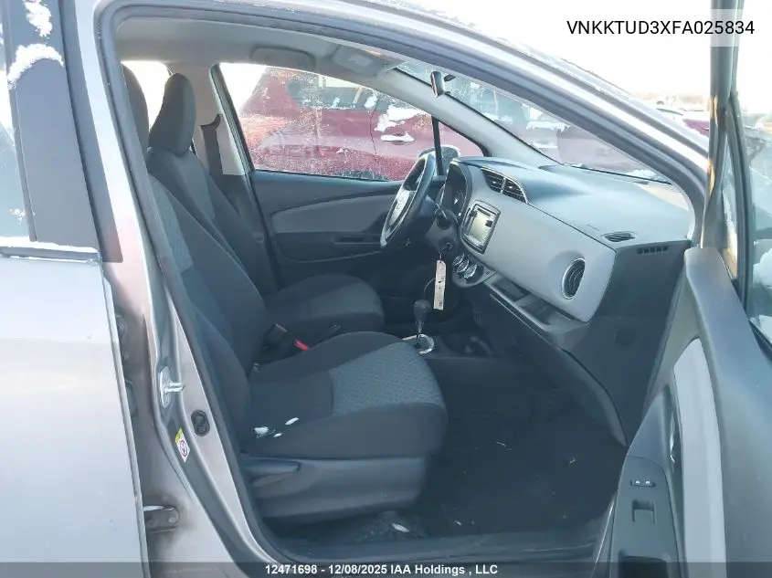 VNKKTUD3XFA025834 2015 Toyota Yaris Le