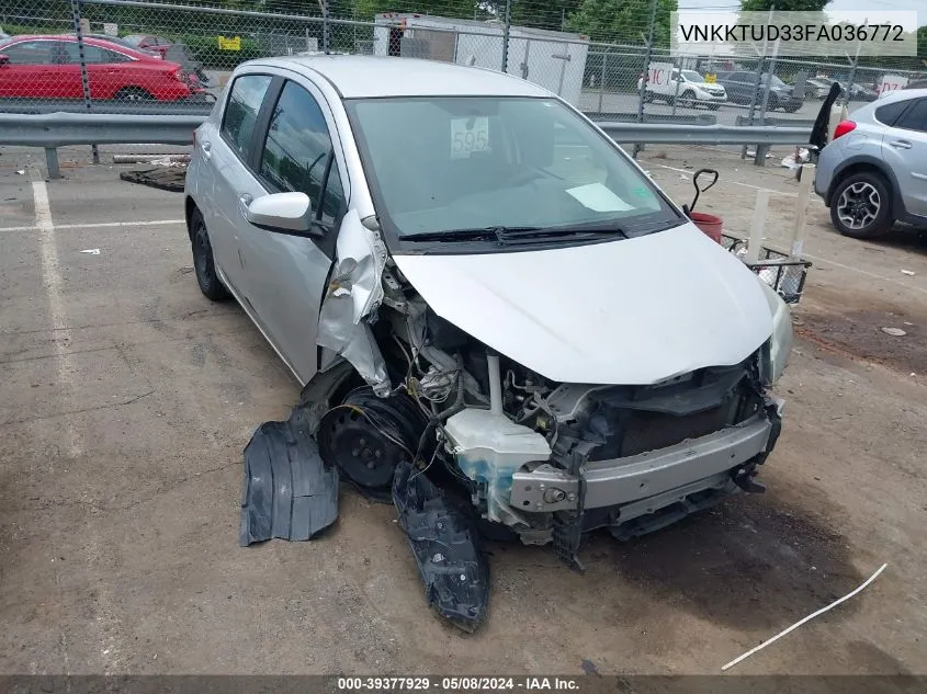 VNKKTUD33FA036772 2015 Toyota Yaris L