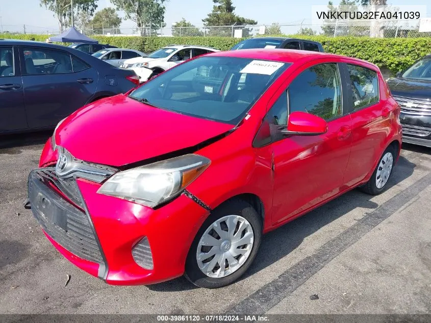 2015 Toyota Yaris L VIN: VNKKTUD32FA041039 Lot: 39861120