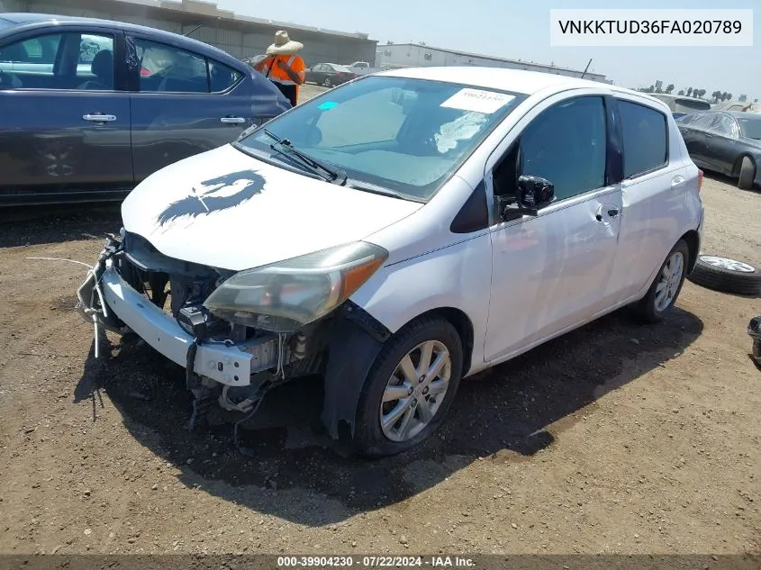 VNKKTUD36FA020789 2015 Toyota Yaris Le