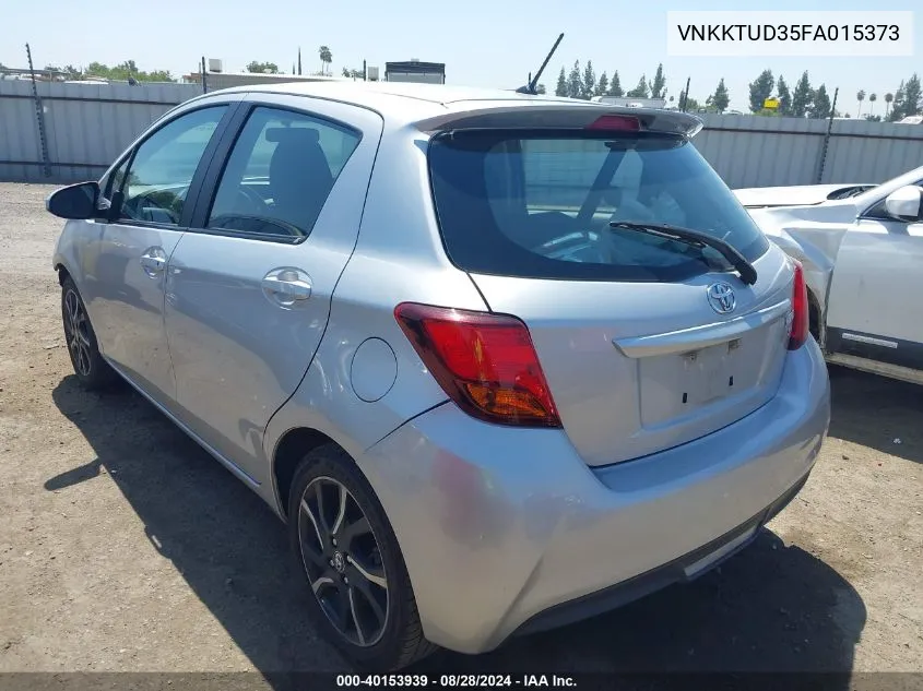 2015 Toyota Yaris Se VIN: VNKKTUD35FA015373 Lot: 40153939