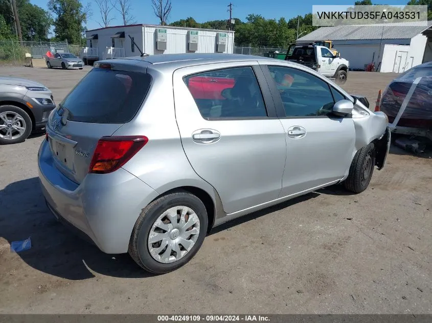 VNKKTUD35FA043531 2015 Toyota Yaris L