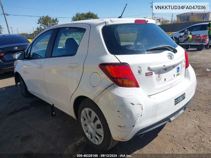 VNKKTUD34FA047036 2015 Toyota Yaris