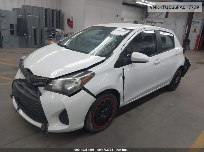 2015 Toyota Yaris L VIN: VNKKTUD36FA017729 Lot: 40354698