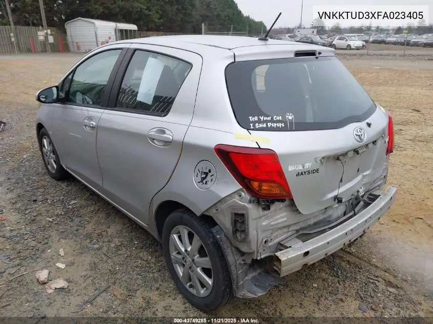 VNKKTUD3XFA023405 2015 Toyota Yaris Le