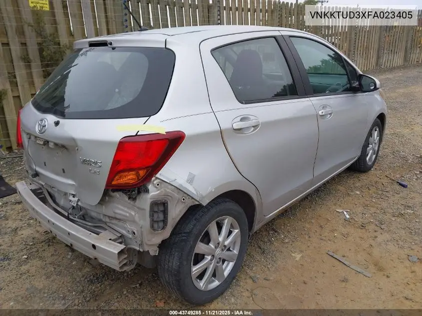 VNKKTUD3XFA023405 2015 Toyota Yaris Le