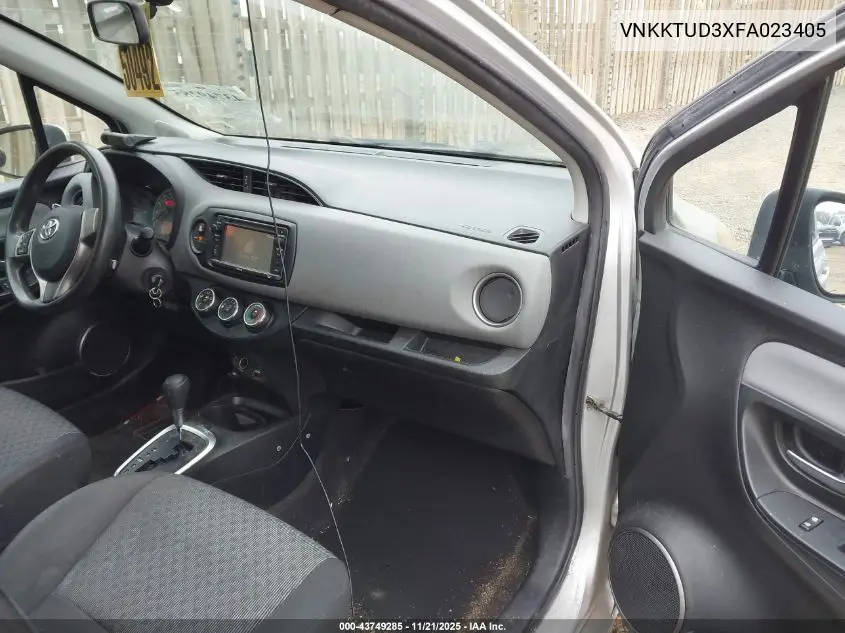 VNKKTUD3XFA023405 2015 Toyota Yaris Le