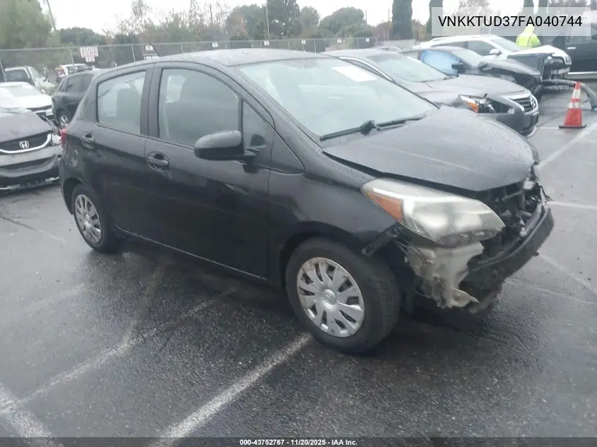 VNKKTUD37FA040744 2015 Toyota Yaris L